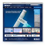New Web Site Design for Brady Corporation created by a Milwaukee Advertising Agency